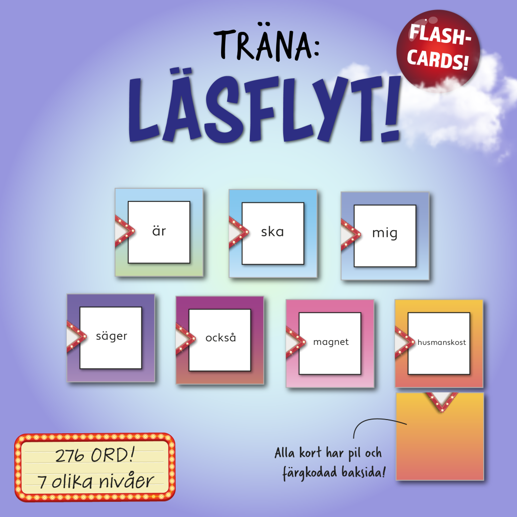 Träna läsflyt med 276 flashcards!