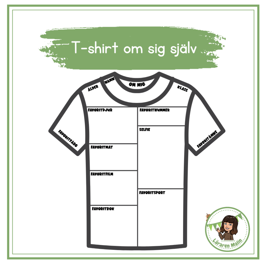 Bilduppgift – t-shirt om mig själv