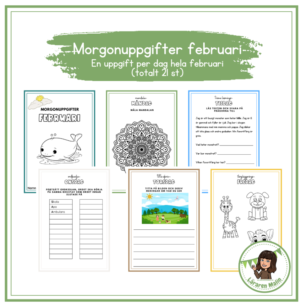 Morgonuppgifter februari-24