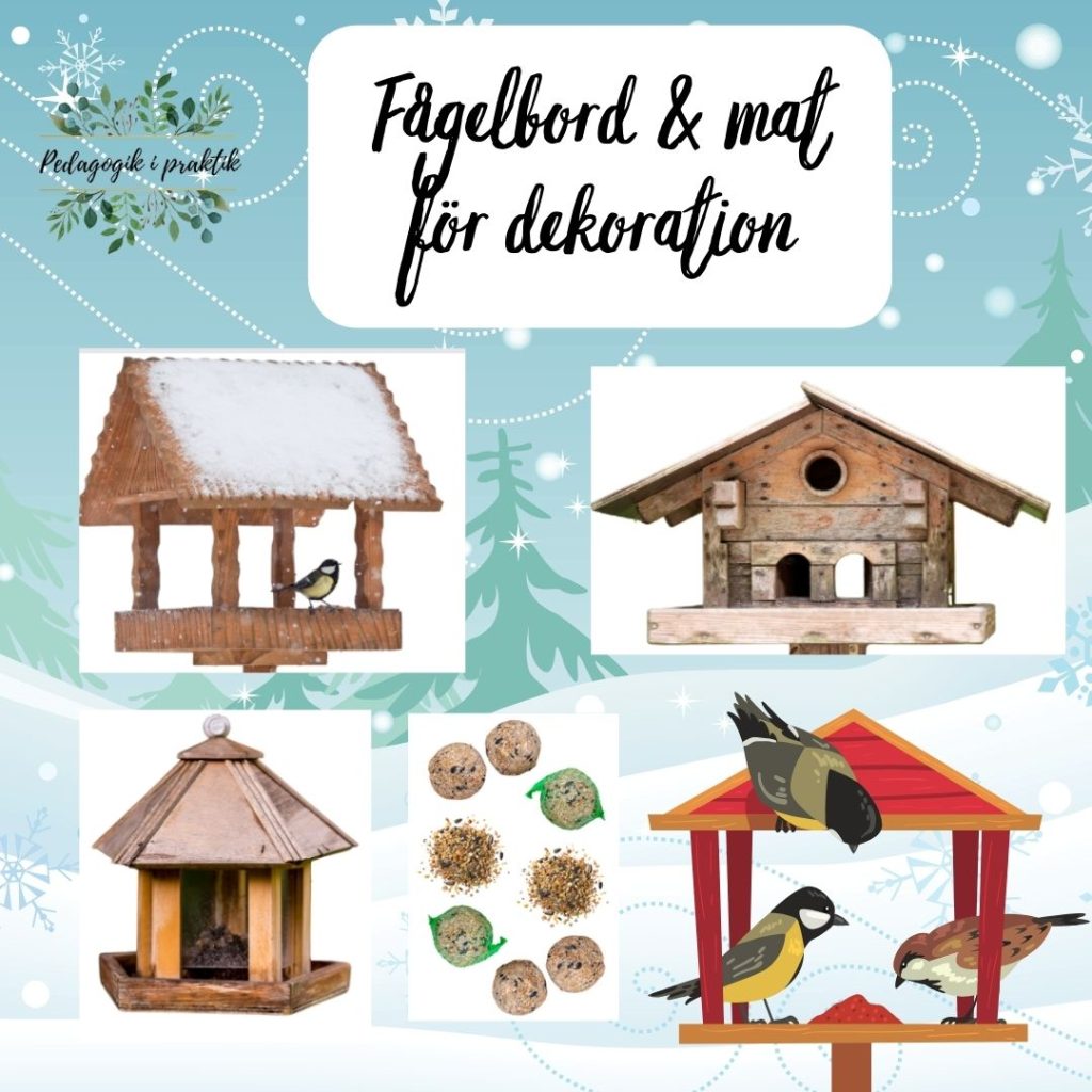 Fågelbord och -mat dekor