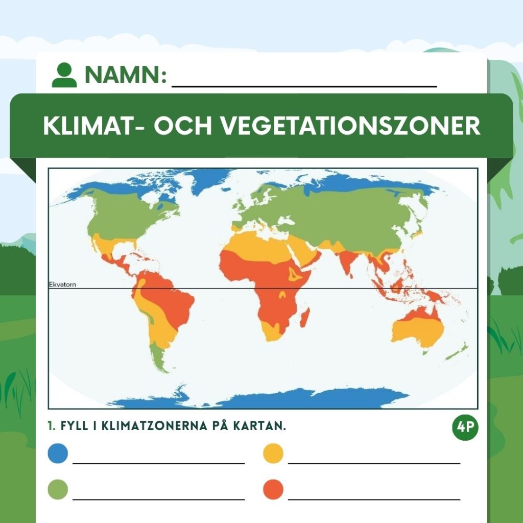 Klimat- och vegetationszoner (prov)