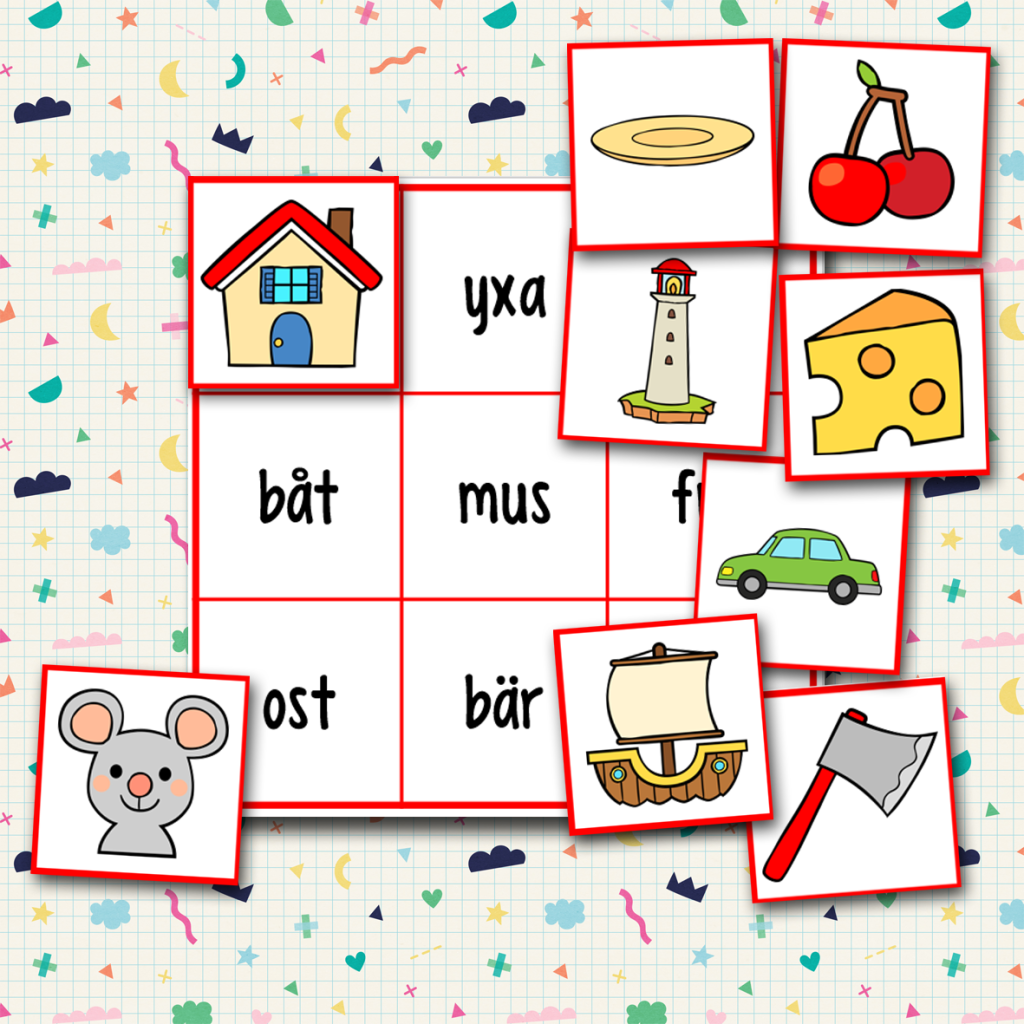 Läs och lägg – tre bokstäver