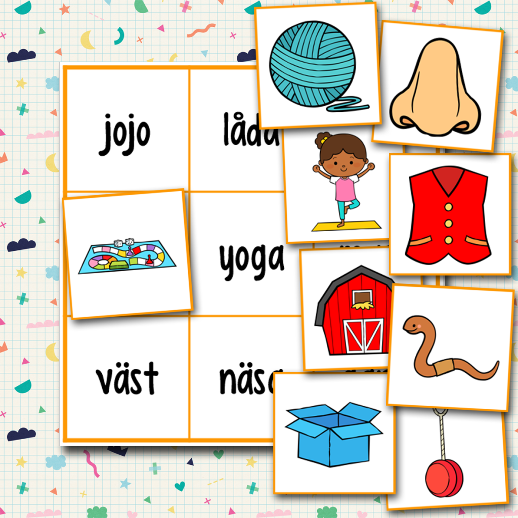 Läs och lägg – fyra bokstäver