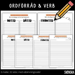 Ordförråd - Verb - 6 mallar - 32 sidor