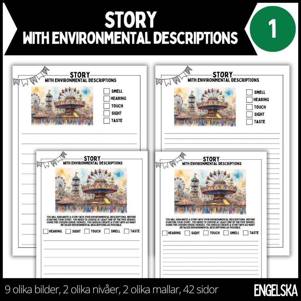 Story with eniviromental descriptions – 1 – 2 nivåer – 42 sidor