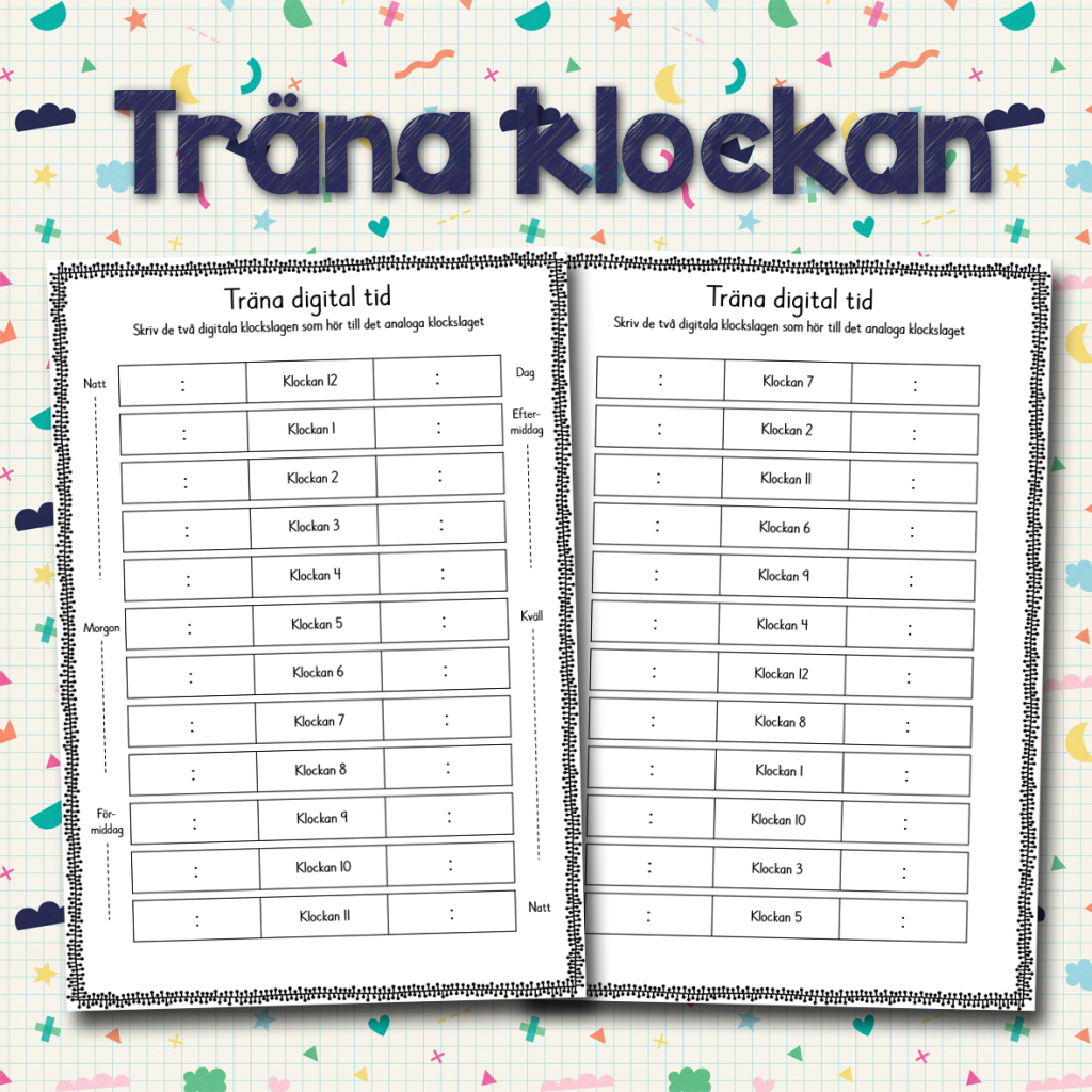 Träna klockan – digital tid