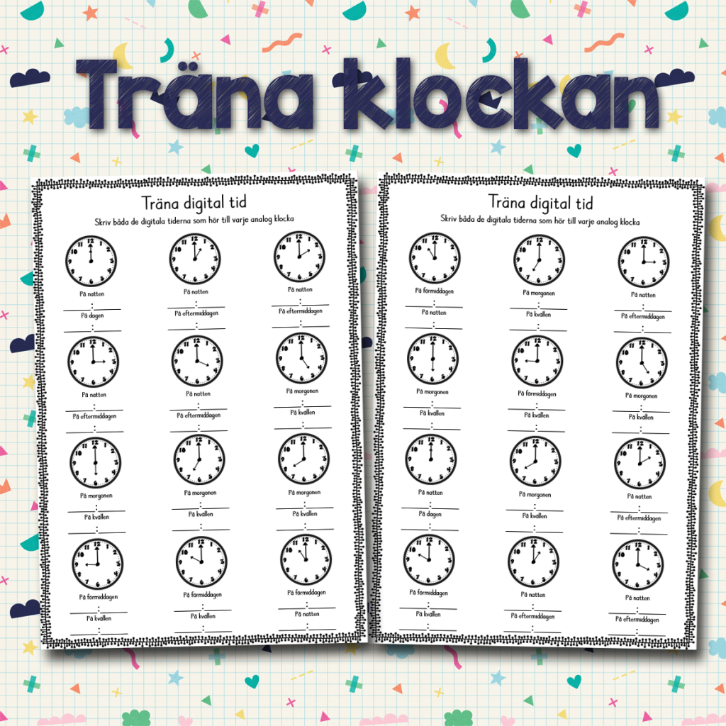 Träna klockan – digital tid