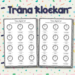 Träna klockan - digital tid