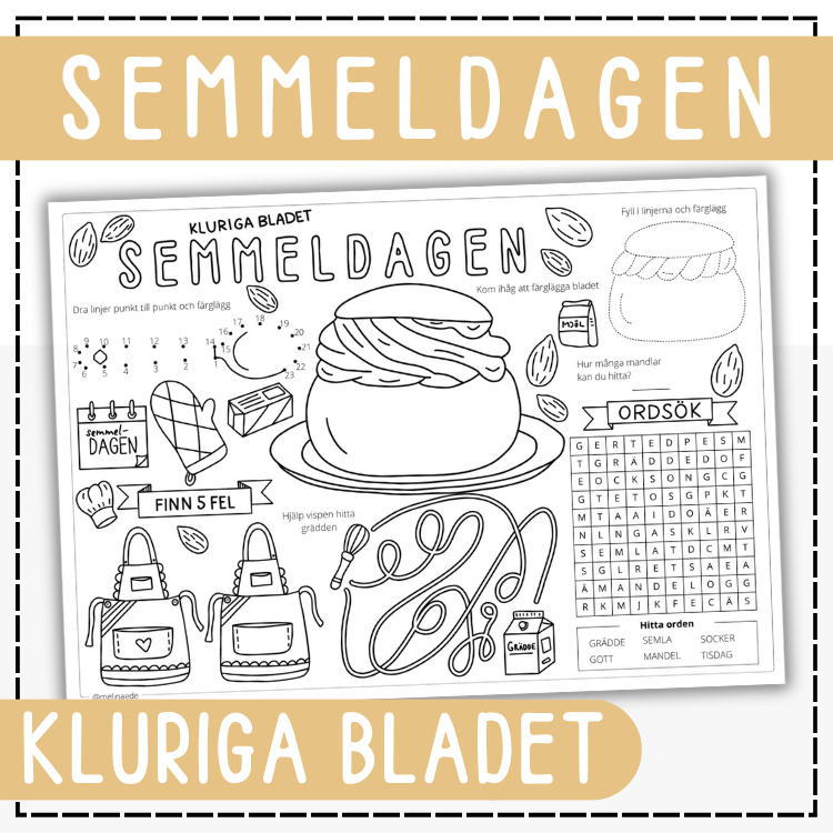 Semmeldagen: kluriga bladet pyssel