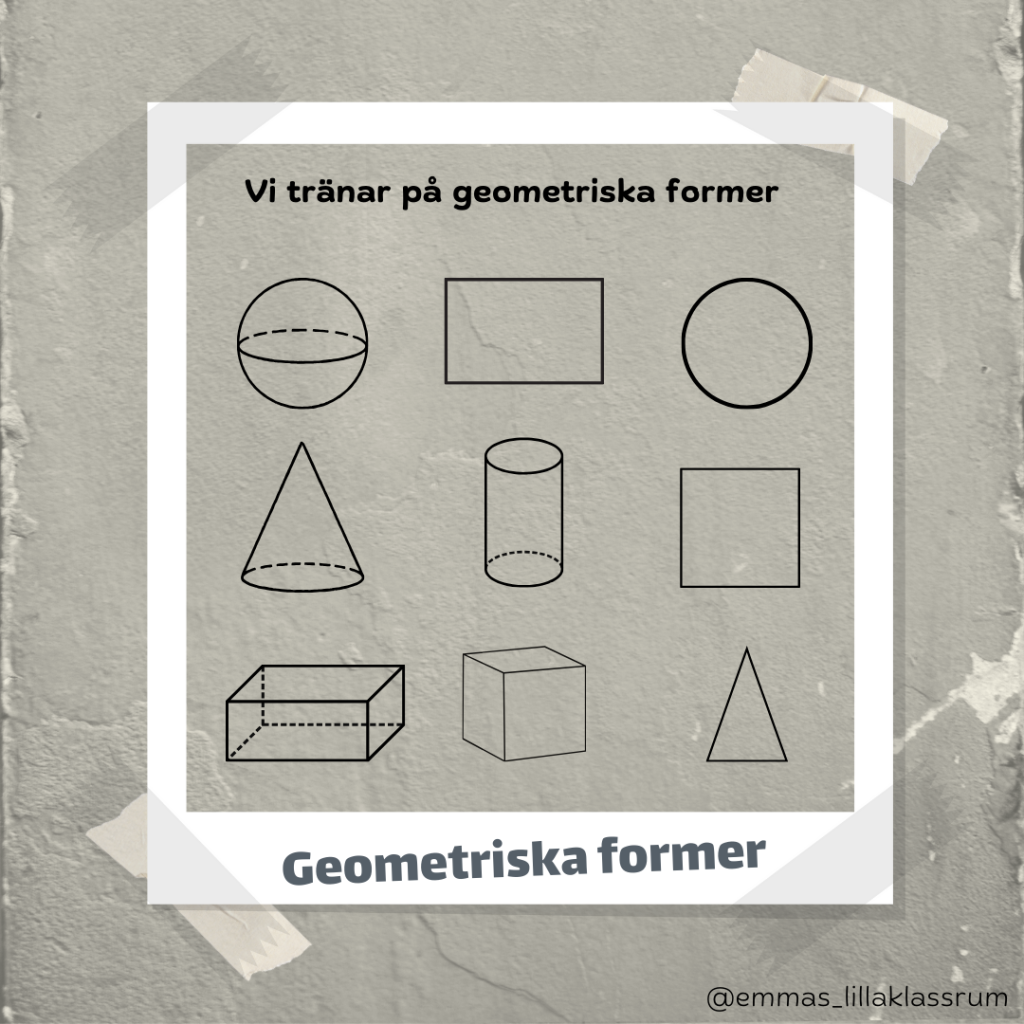 Vi tränar geometriska former