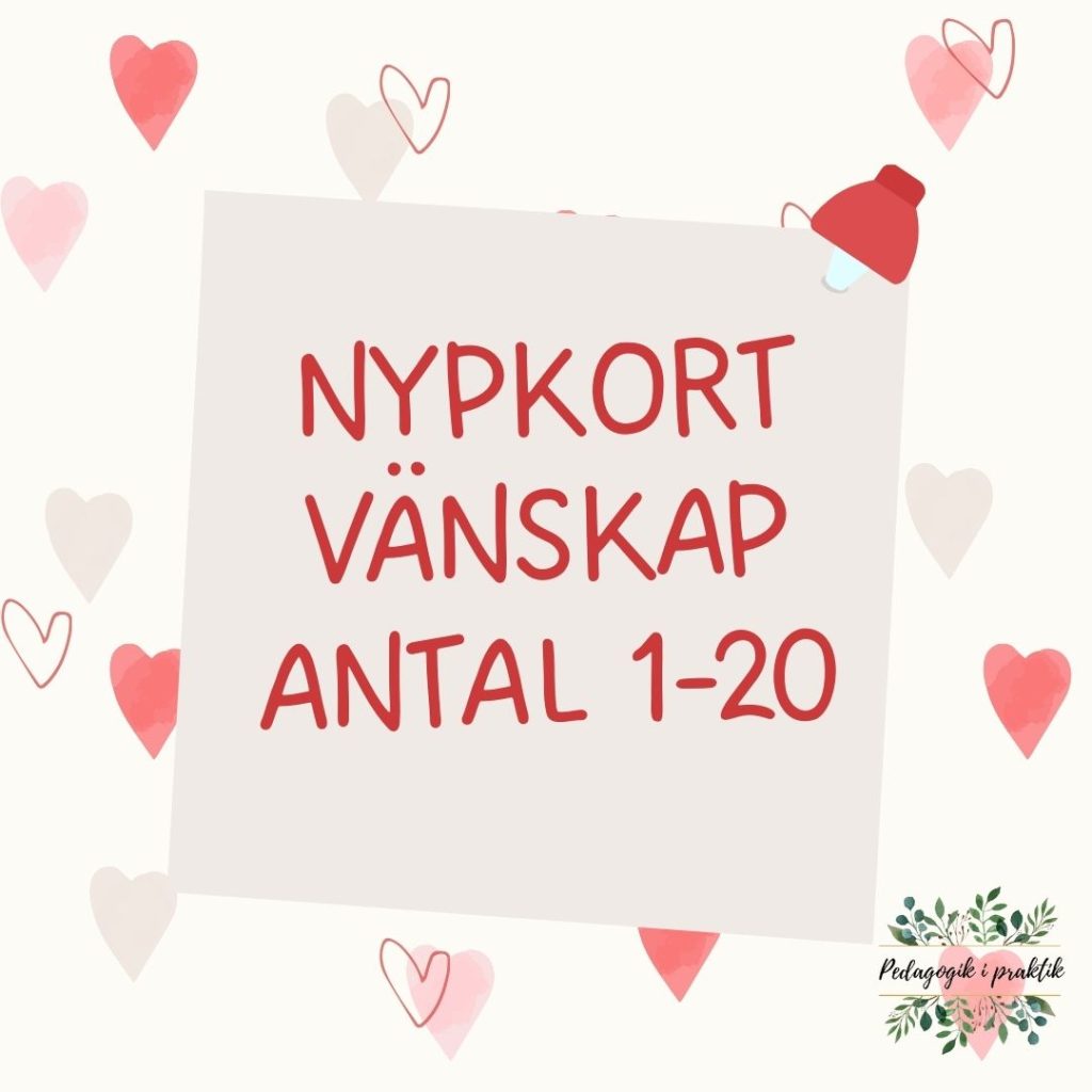 Vänskap nypkort antal 1-20