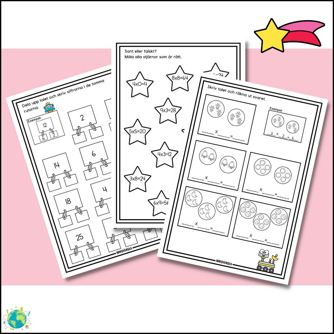 Räkna med rymden - Multiplikation