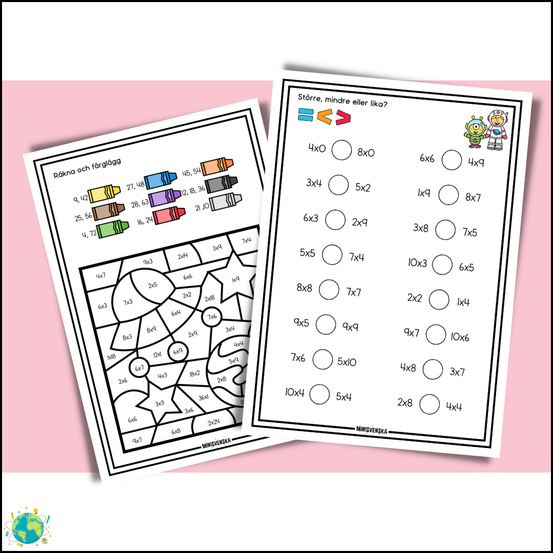 Räkna med rymden - Multiplikation