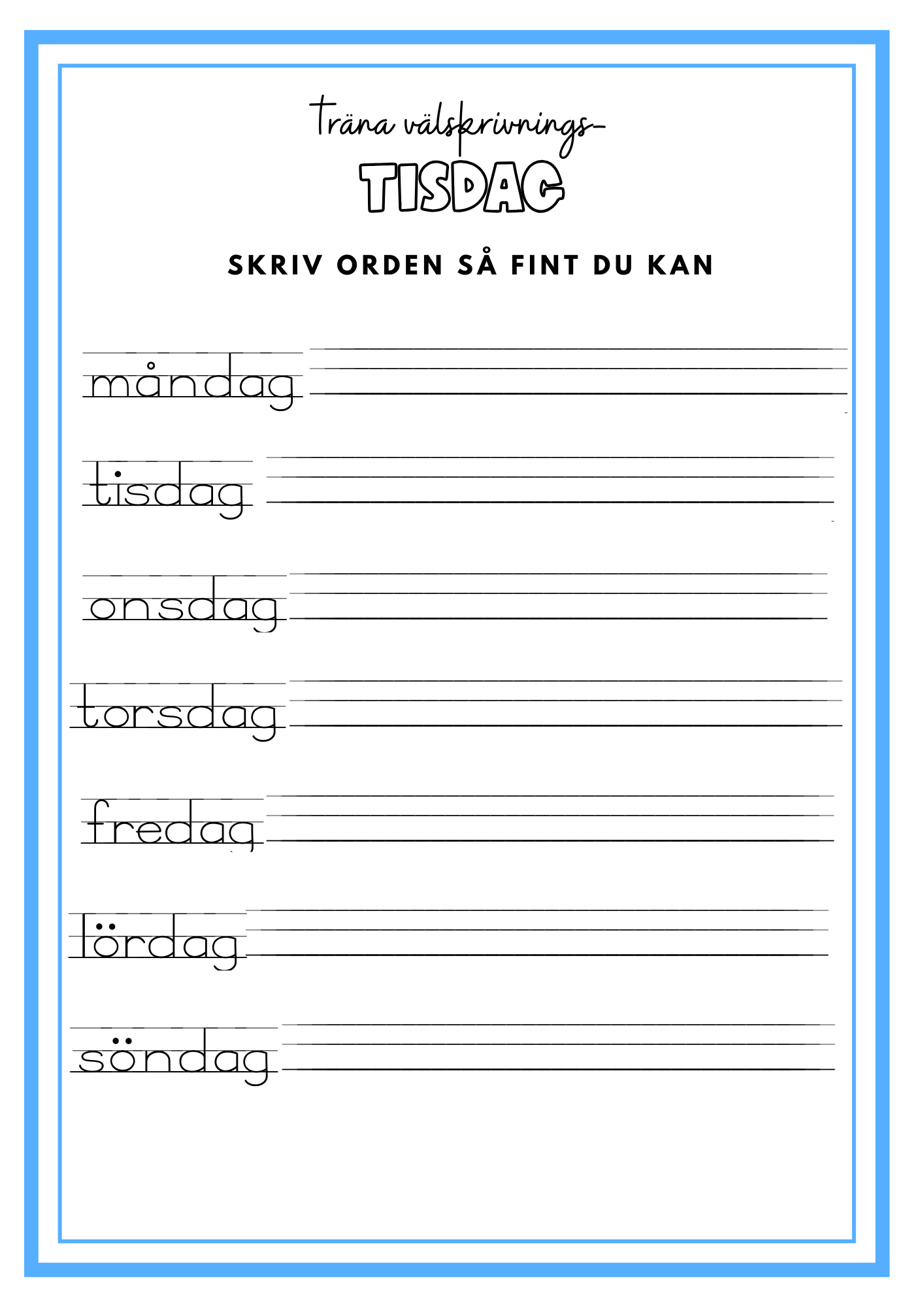 Morgonuppgifter mars-24