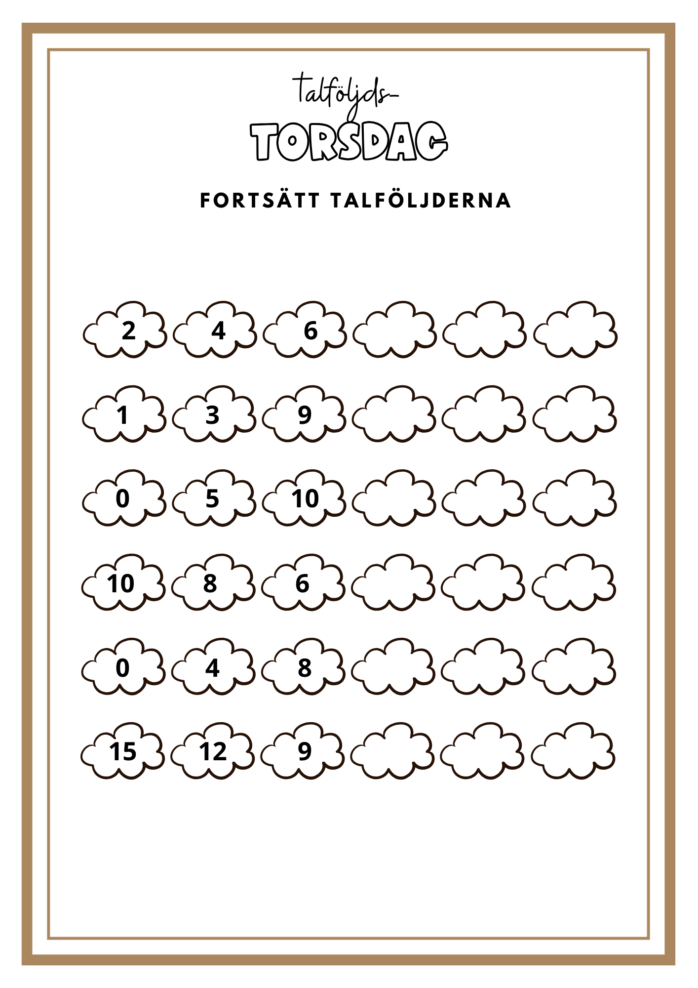 Morgonuppgifter mars-24