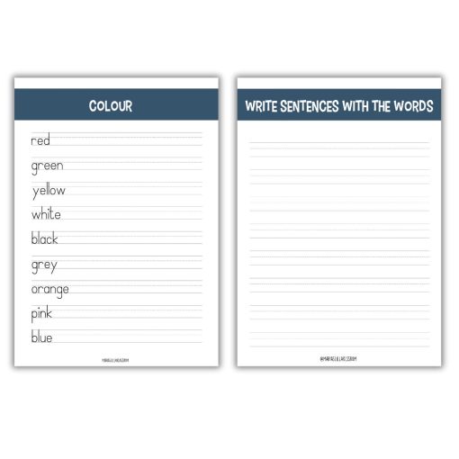 Practice spelling - colour