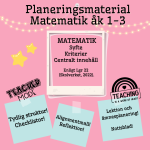 Planeringsmaterial MA åk 1-3 - bild 1