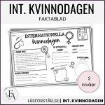 Internationella kvinnodagen: Faktablad i två nivåer - bild 1