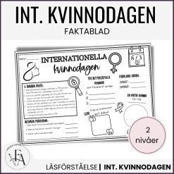 Internationella kvinnodagen: Faktablad i två nivåer