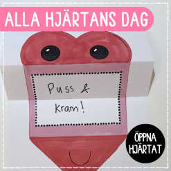 Alla hjärtans dags pyssel, kort- skriv i hjärtat
