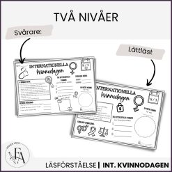 Internationella kvinnodagen: Faktablad i två nivåer