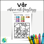 Vår – Räkna och färglägg multiplikation - bild 1