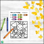 Vår – Räkna och färglägg multiplikation - bild 2