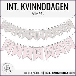 Internationella kvinnodagen: vimplar