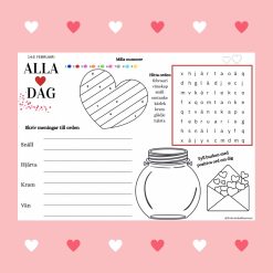 Alla hjärtans dag arbetsblad