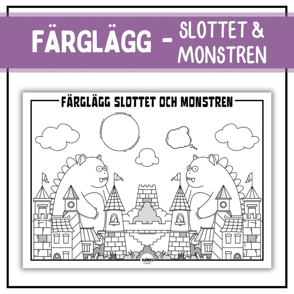 Färglägg – slottet & monstren