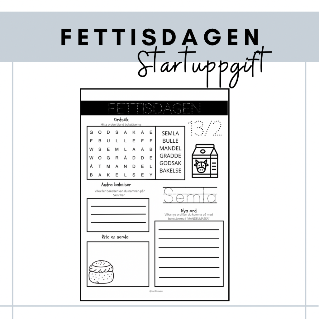 Startuppgift – fettisdagen