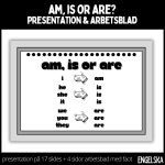 Am, are or is – presentation med modellerande meningar samt arbetsblad med stödstruktur - bild 3