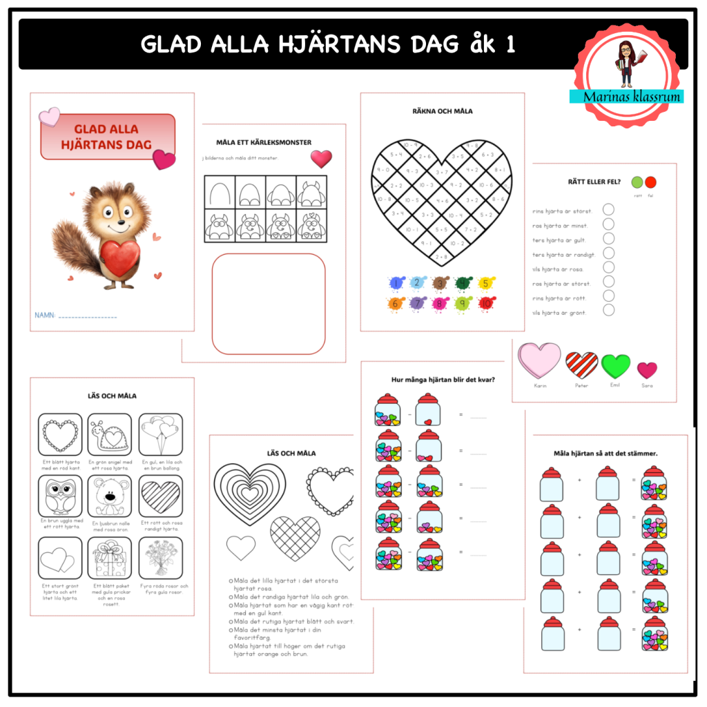 Glad alla hjärtans dag åk 1