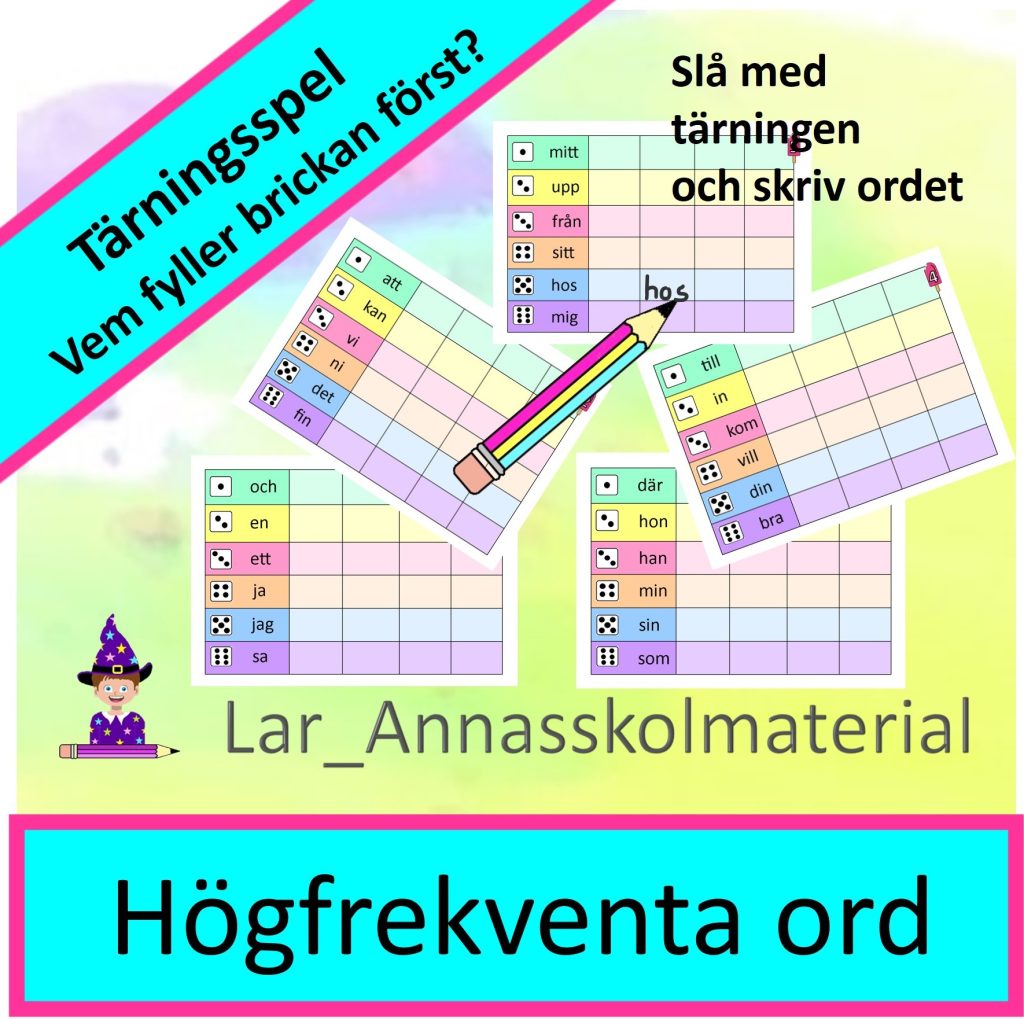 Högfrekventa ord Tärningsspel