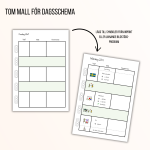 Tomma mallar för dagsschema och utvärdering - bild 1