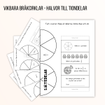 Vikbara bråkcirklar – halvor till tiondelar - bild 1