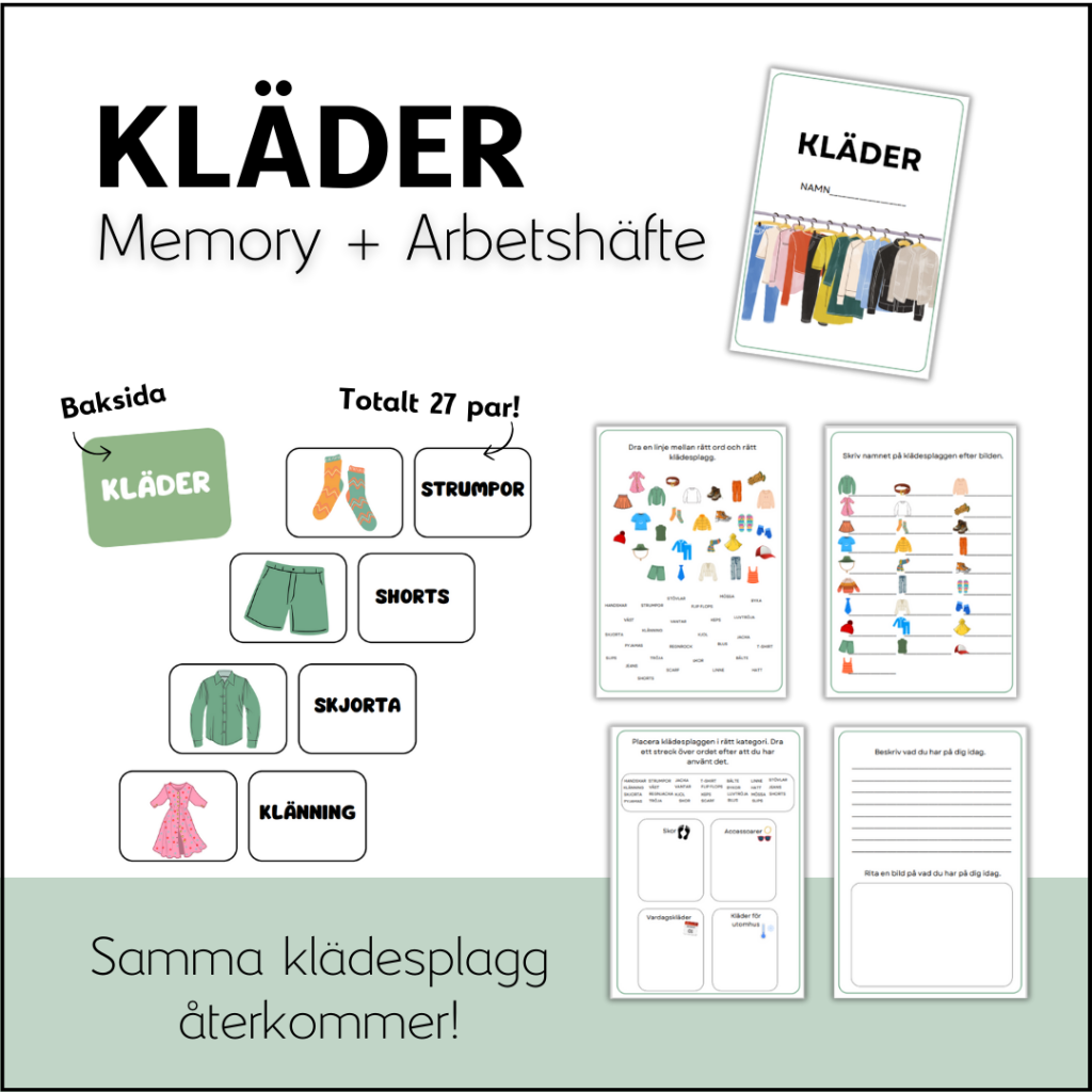 Kläder (Arbetshäfte+memory)