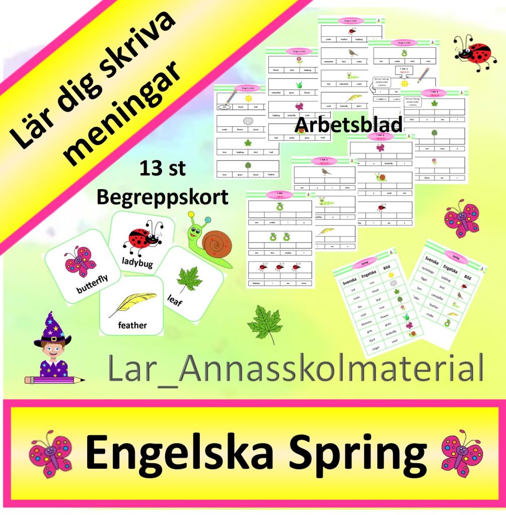 Lär dig skriva meningar Engelska Spring