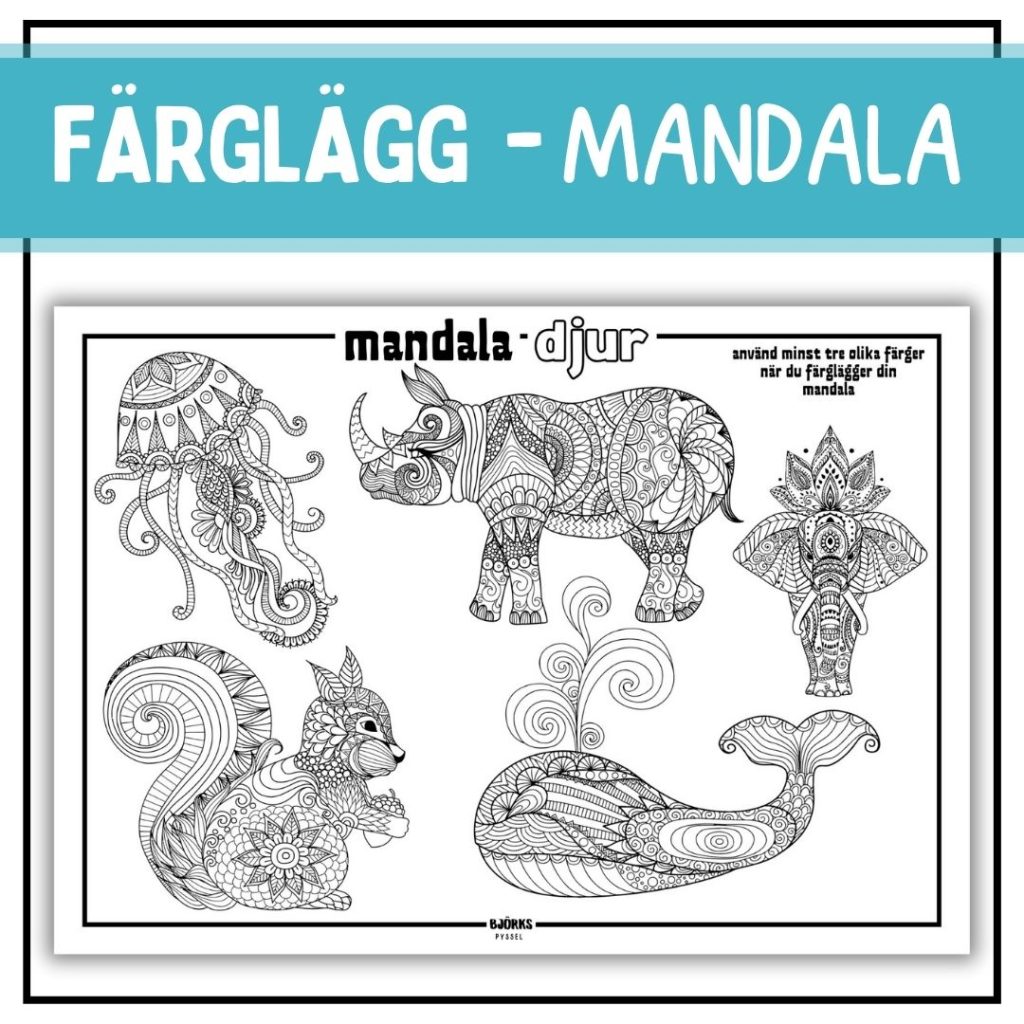 Färglägg – mandala