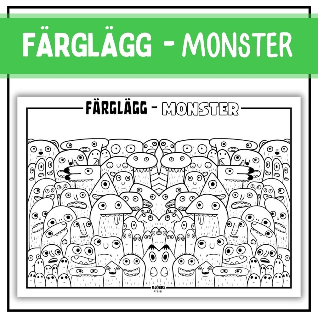 Färglägg – monster