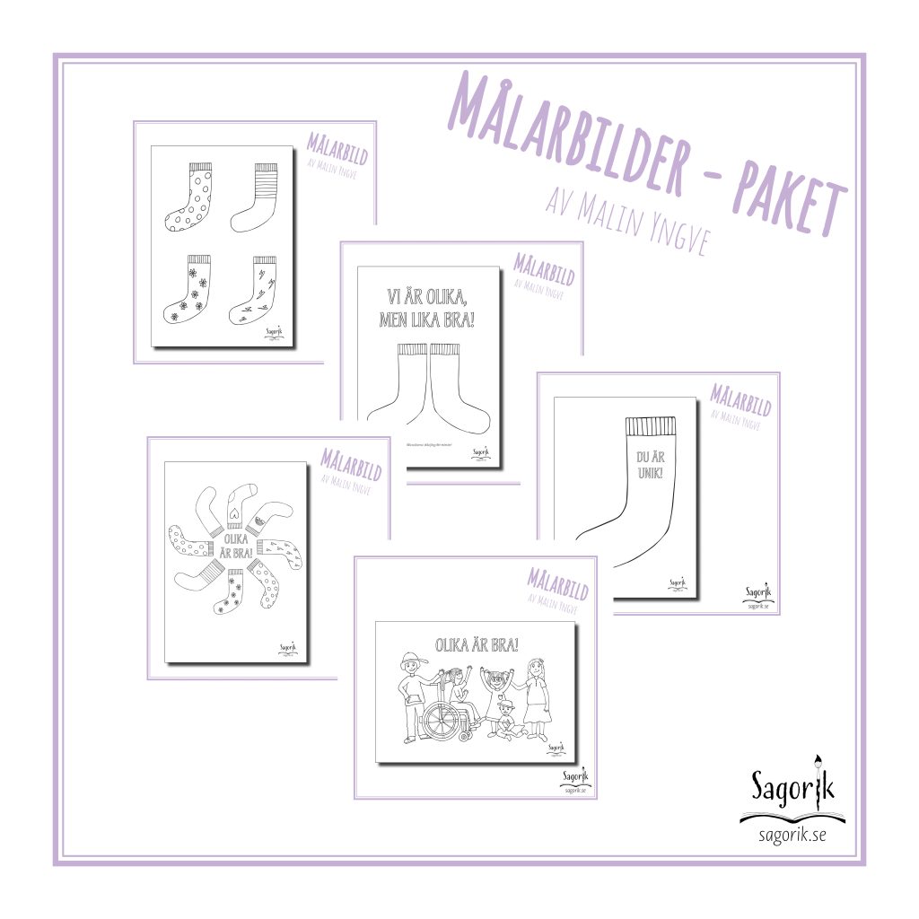 Målarbilder Paket – Olikheter och sockor