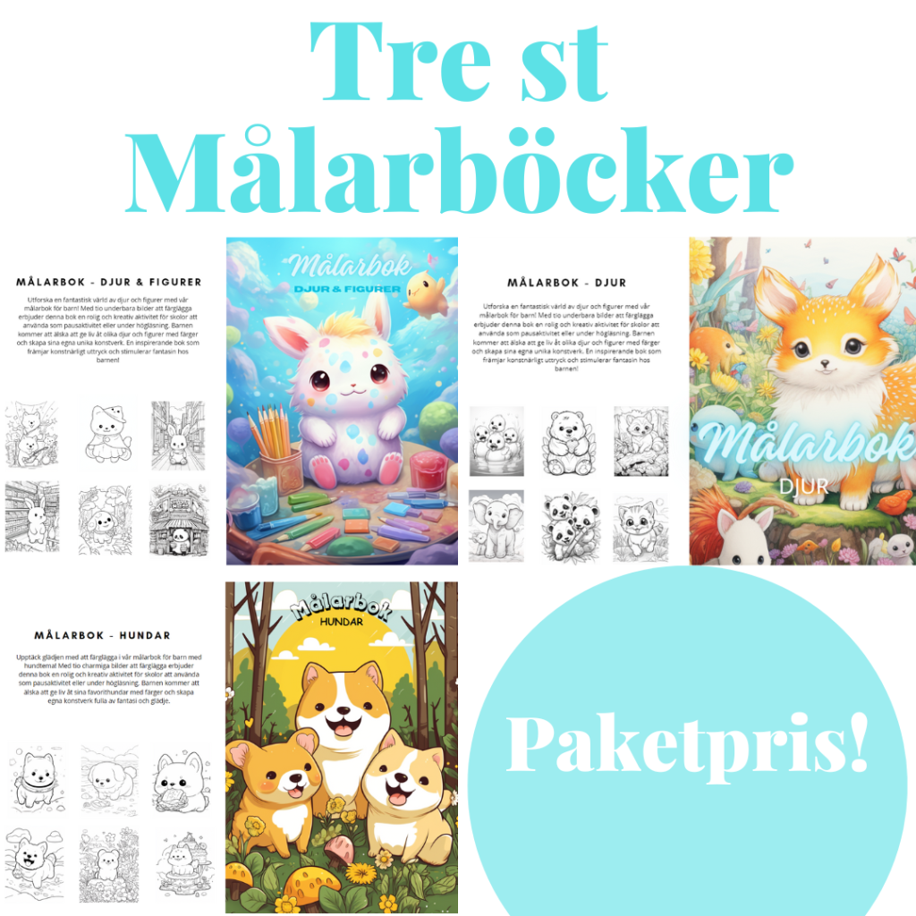Målarböcker (3st)