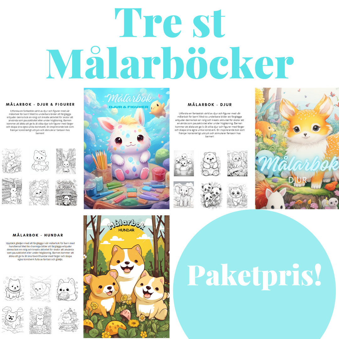 Målarböcker (3st)
