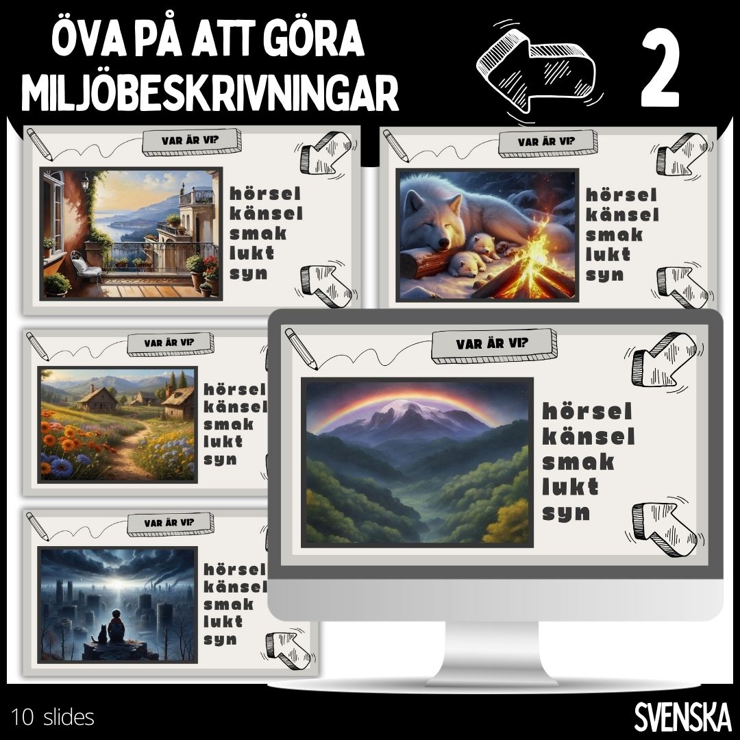 Öva på att göra miljöbeskrivningar - 2 - 10 slides