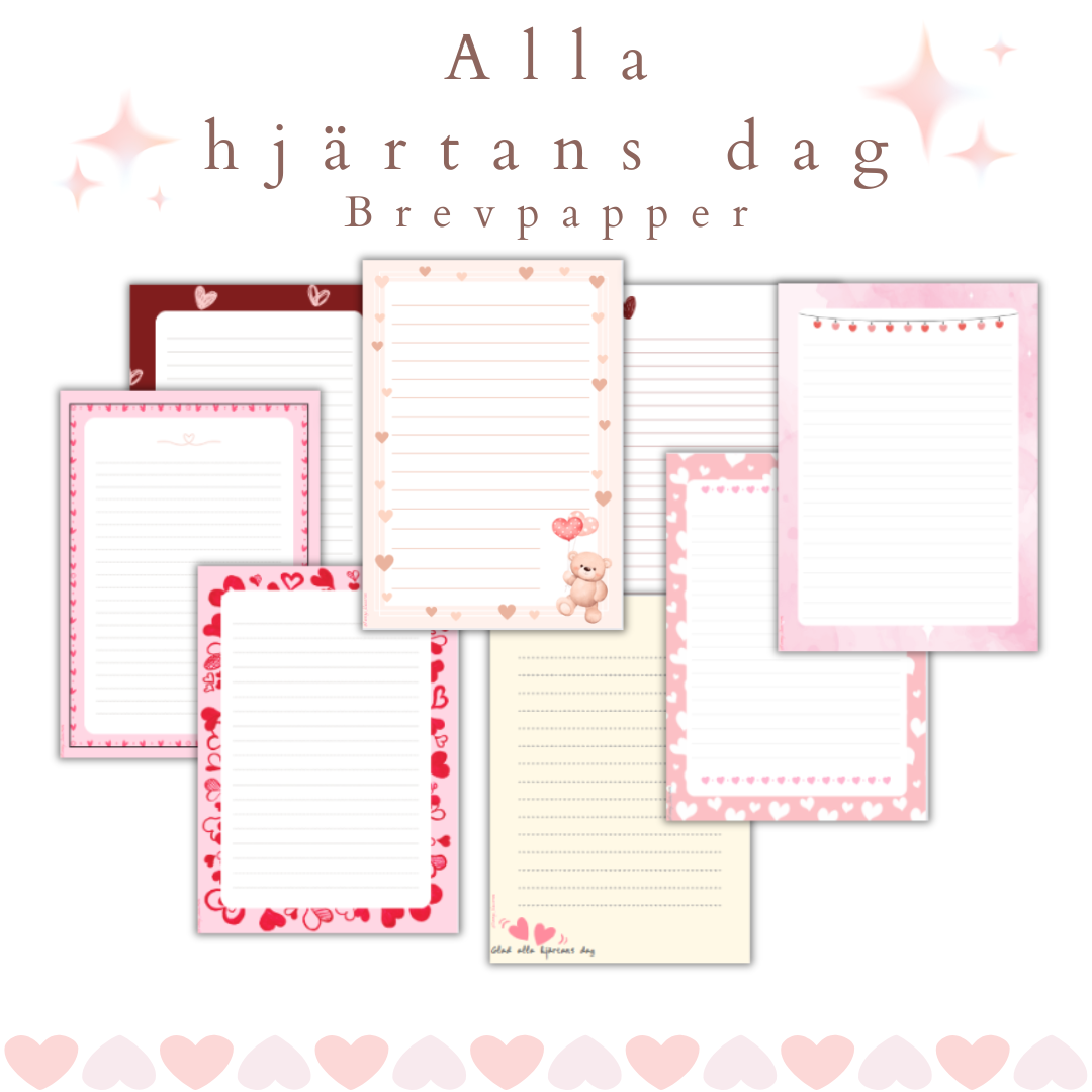 Brevpapper alla hjärtans dag