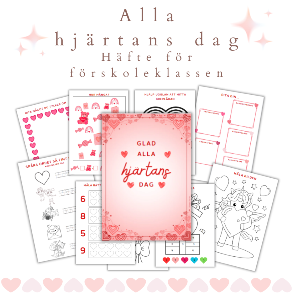 Alla hjärtans dag häfte FÖRSKOLEKLASS
