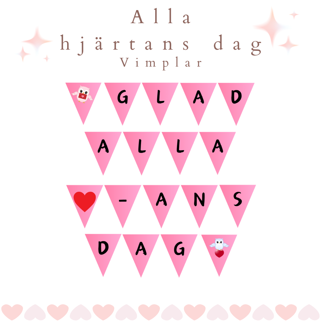 Alla hjärtans dag vimplar