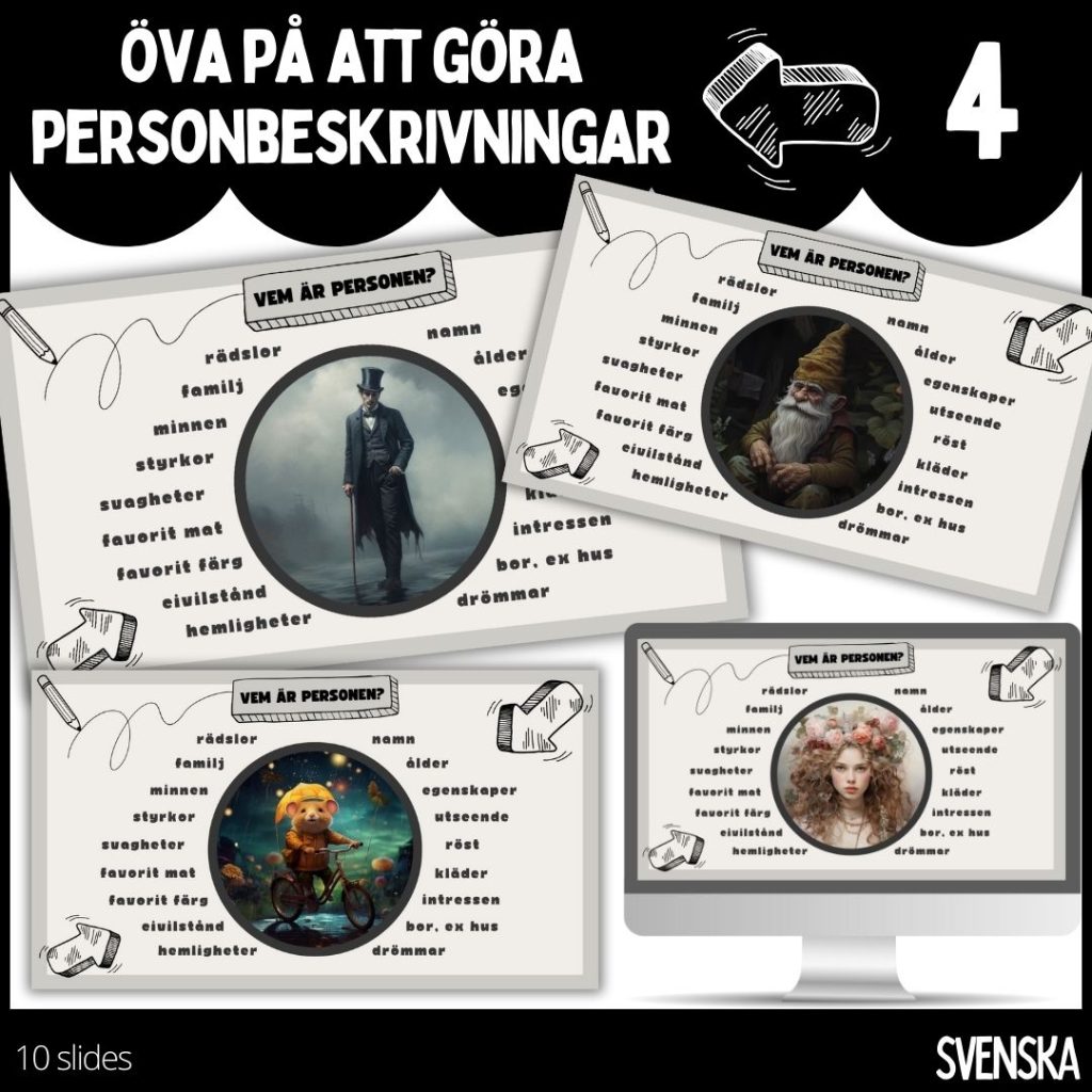 Öva på att göra personbeskrivningar – 10 slides – 4