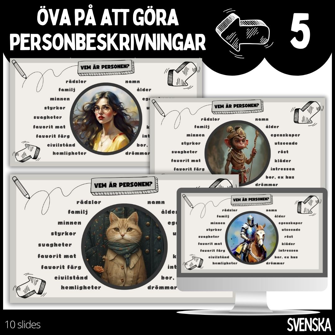 Öva på att göra personbeskrivningar – 10 slides - 5