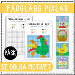 Påskpyssel: färglägg pixelbilder - bild 1